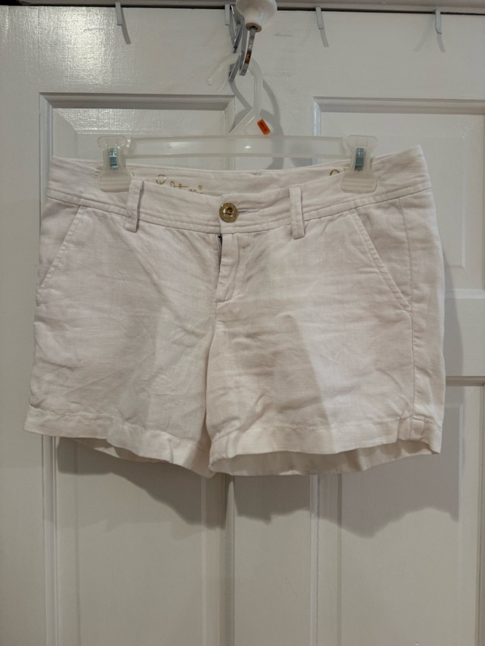 Lilly Pulitzer White Linen-Blend Women's Shorts